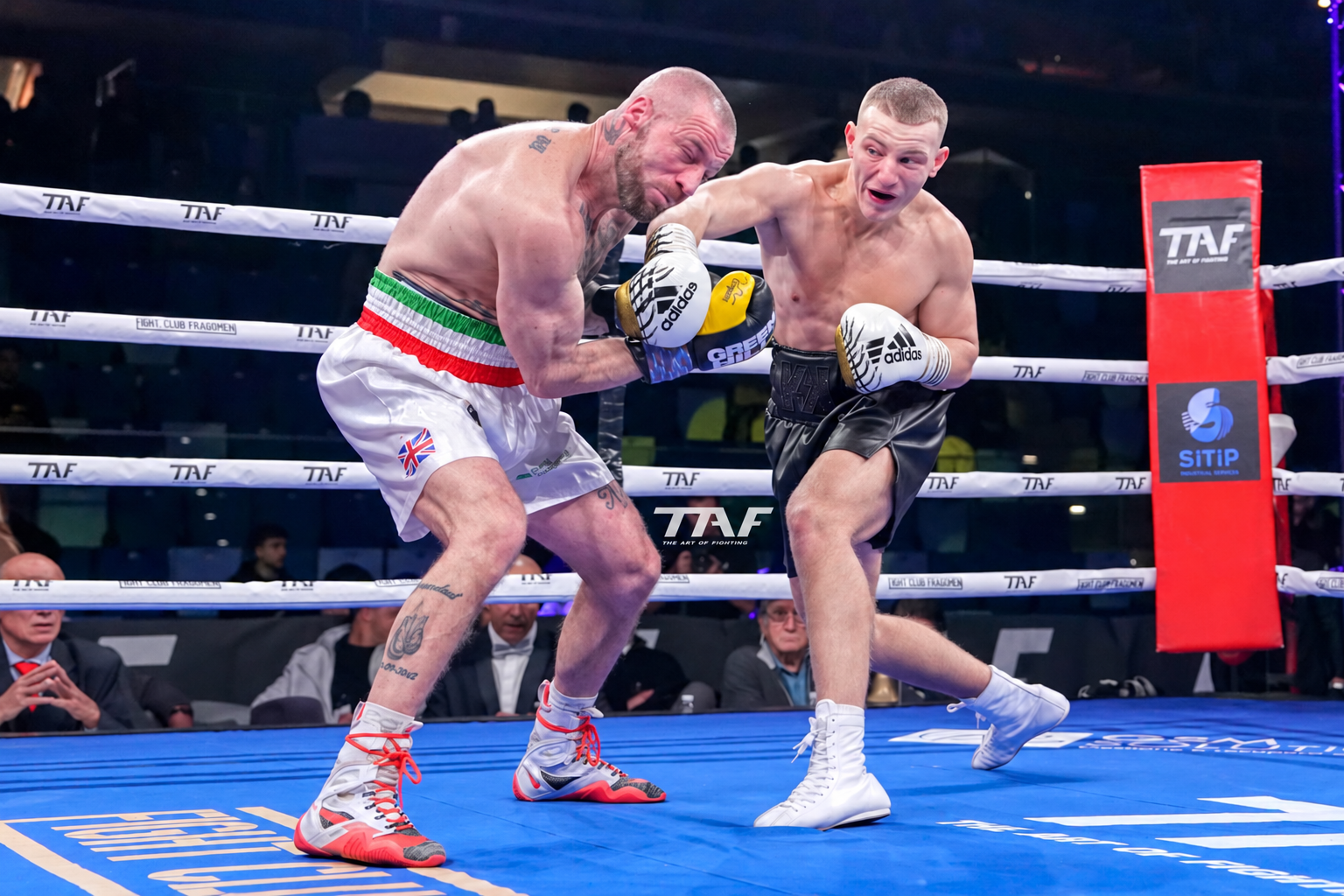 Alex Bindar working on the inside during a professional bout
